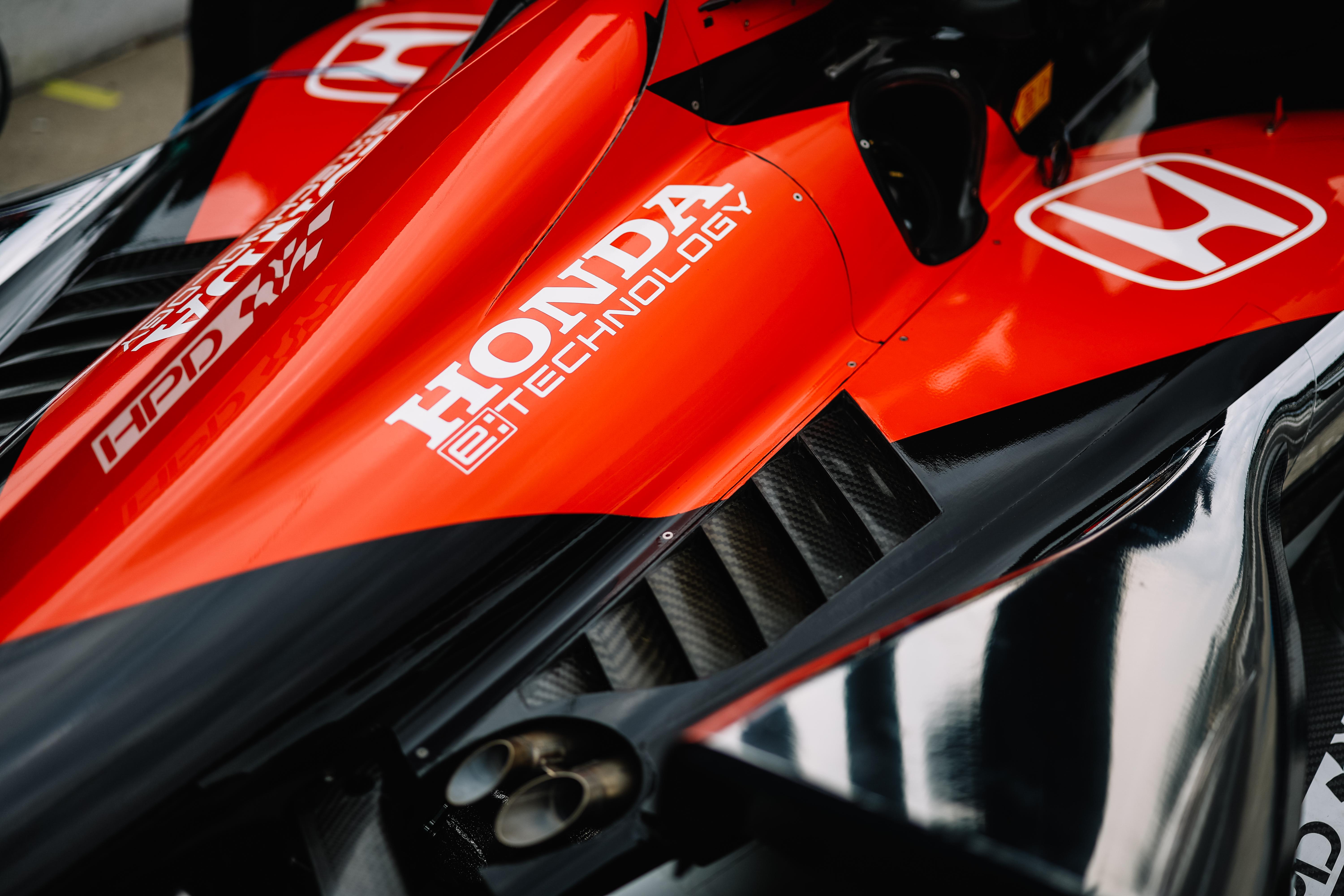 IndyCar engine hybrid testing close-up Honda