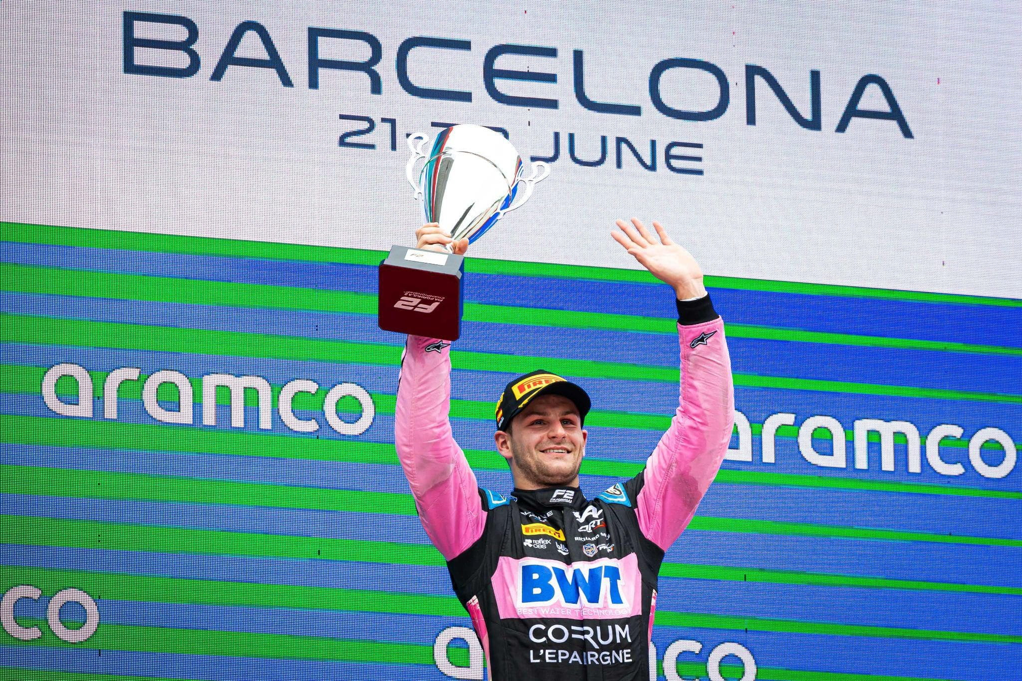 ART Grand Prix’s Victor Martins won the 2024 F2 sprint race in Spain