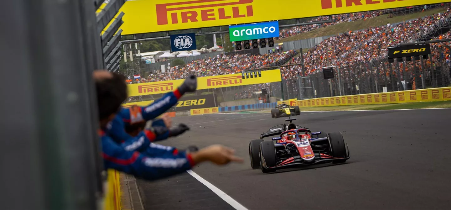 Trident’s Richard Verschoor took the chequered flag for the sprint race - but was subsequently disqualified for excessive plank wear