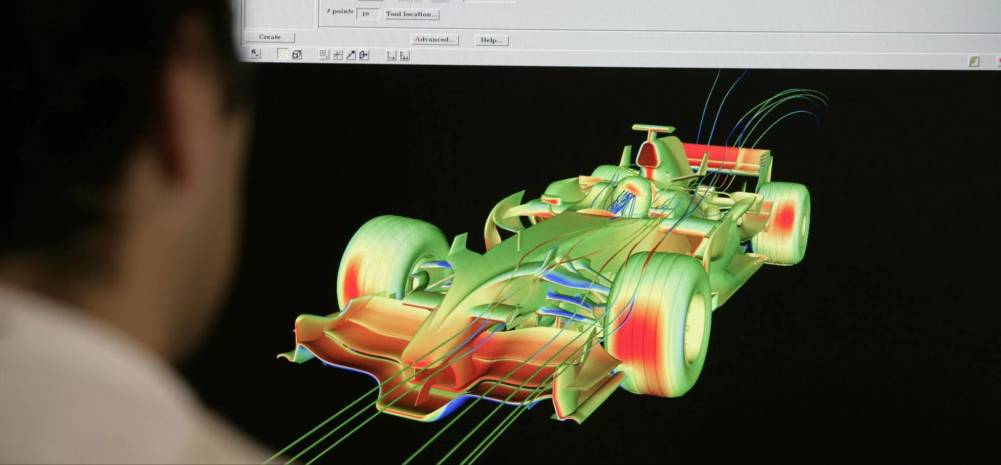 CFD simulation of a BMW Sauber F1 car