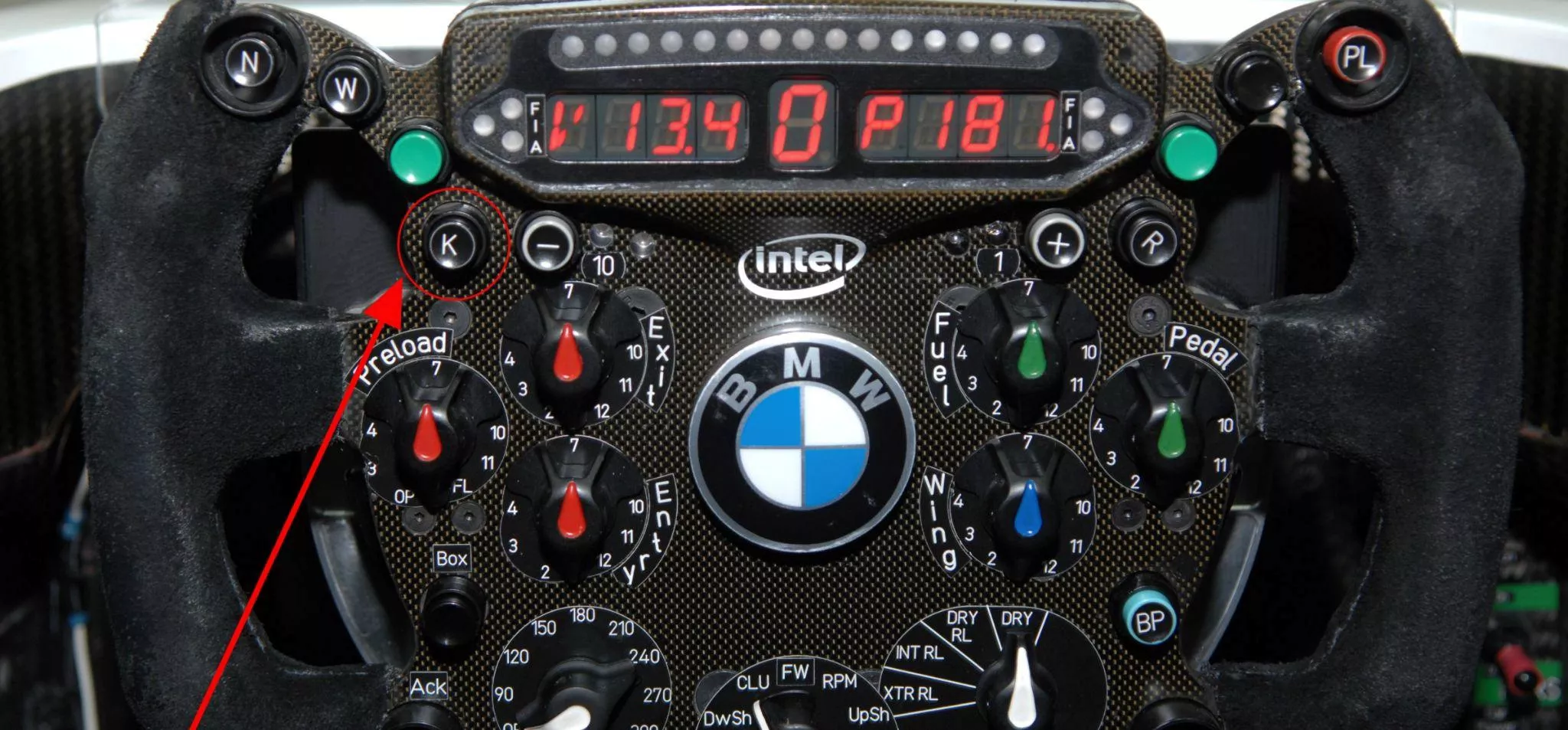 BMW Sauber F1 steering wheel