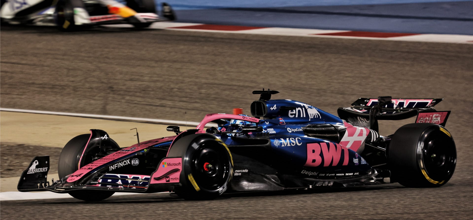 Alpine F1 car at 2025 preseason testing in Bahrain